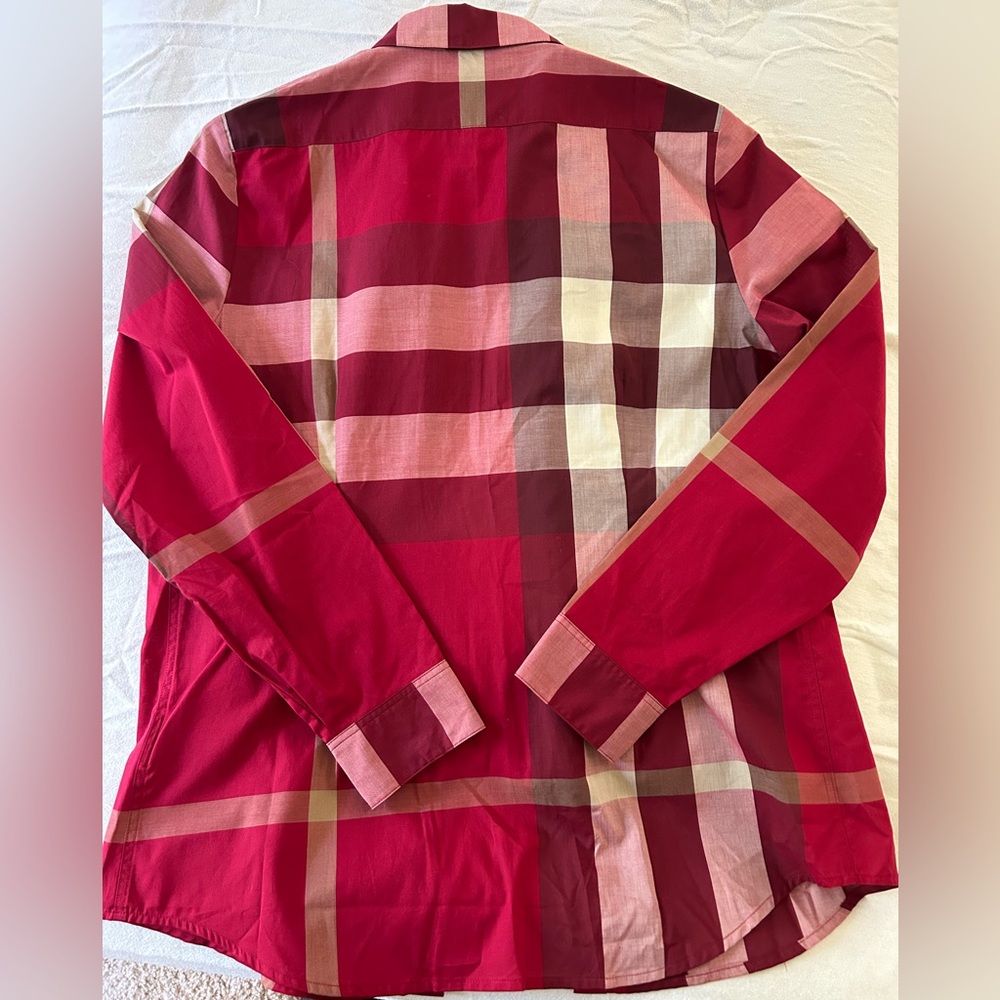Burberry Check Cotton Shirt Size: M PEONY ROSE - Picture 6 of 8